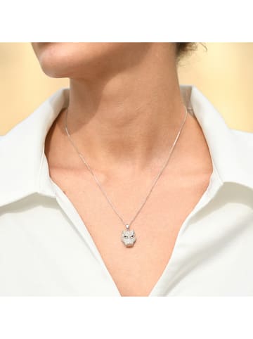 CARATELLI Witgouden hanger "Panthère" met diamanten en edelstenen