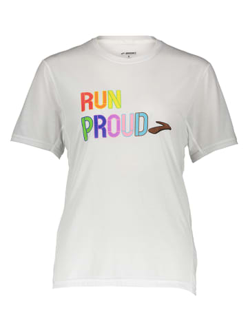 Brooks Trainingsshirt "Distance Graphic" wit