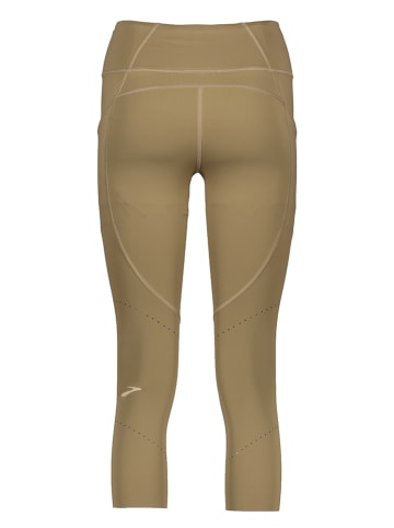 Brooks Trainingsleggings "Method" in Khaki