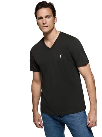 Polo Club Shirt in Schwarz