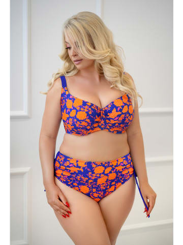 Kris Line Biustonosz bikini "Rodos" w kolorze niebiesko-pomarańczowym