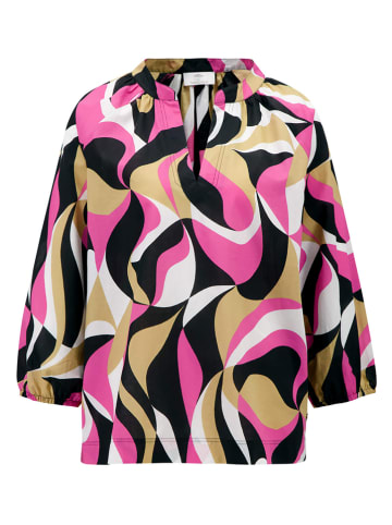 FYNCH-HATTON Bluse in Schwarz/ Pink/ Beige