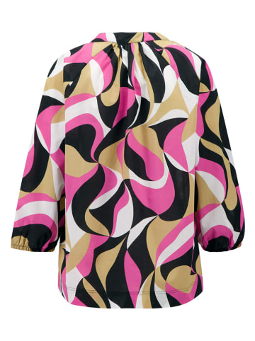 FYNCH-HATTON Bluse in Schwarz/ Pink/ Beige