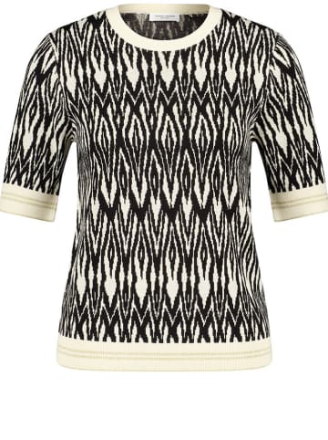 EDITION Pullover in Schwarz/ Creme