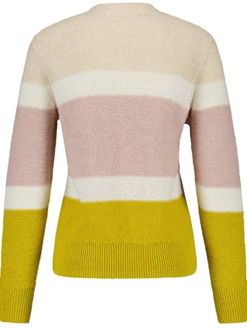 EDITION Pullover in Creme/ Rosa/ Gelb