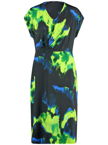 TAIFUN Kleid in Schwarz/ Blau/ Grün