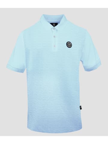 Plein Sport Koszulka polo w kolorze błękitnym
