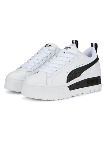 Puma Leren sneakers "Mayze Wedge" wit/zwart