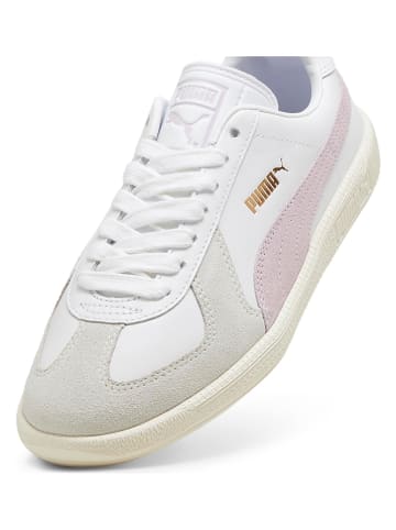 Puma Skórzane sneakersy "Army Trainer" w kolorze biało-jasnoróżowym