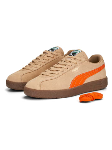 Puma Leder-Sneakers "Delphin" in Hellbraun/ Orange