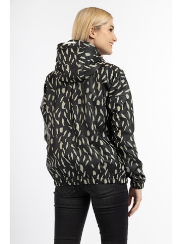 Schmuddelwedda Regenjacke in Schwarz/ Beige