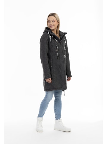 Schmuddelwedda Fleece mantel antraciet