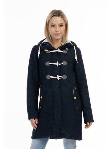 Schmuddelwedda Fleece mantel donkerblauw