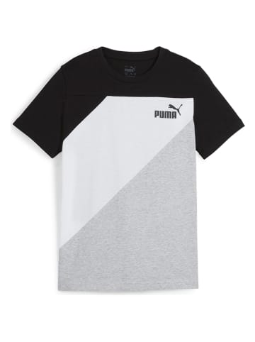 Puma Koszulka "Power" w kolorze czarno-biało-szarym