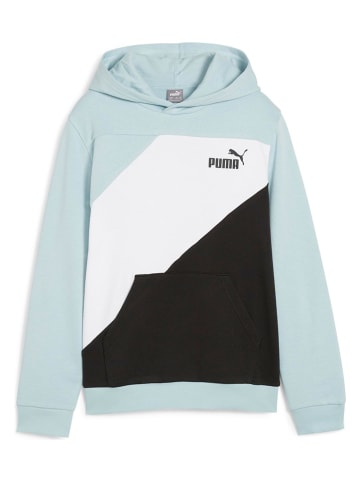 Puma Hoodie "Power" in Hellblau/ Weiß/ Schwarz