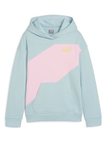 Puma Hoodie "Power" in Hellblau/ Rosa