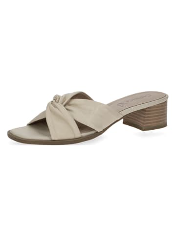 Caprice Leren slippers beige/crème