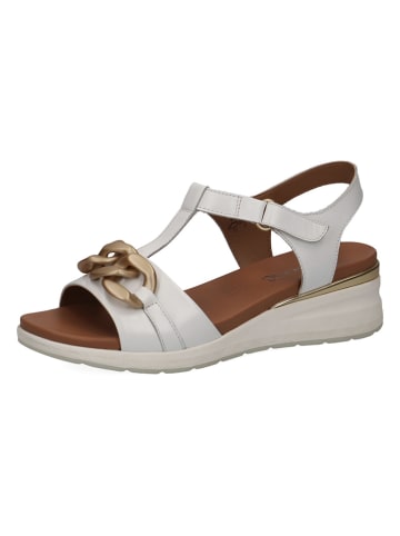 Caprice Leder-Keilsandaletten in Weiß