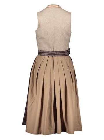 Almsach Dirndl in Beige/ Braun