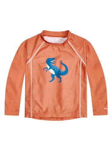 Playshoes Koszulka kąpielowa "Dino" w kolorze pomarańczowym