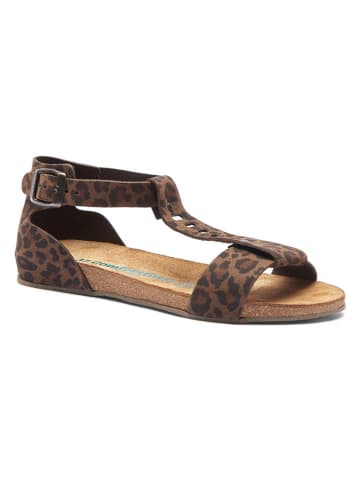 Comfortfusse Leren sandalen bruin