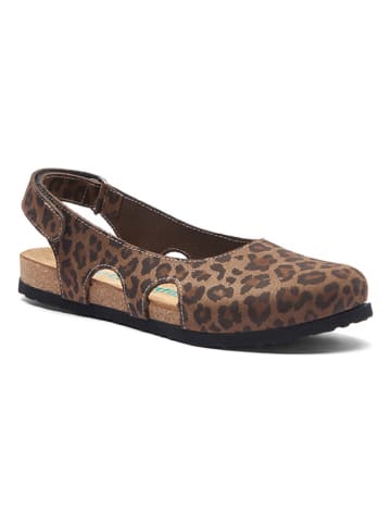 Comfortfusse Leren sandalen lichtbruin