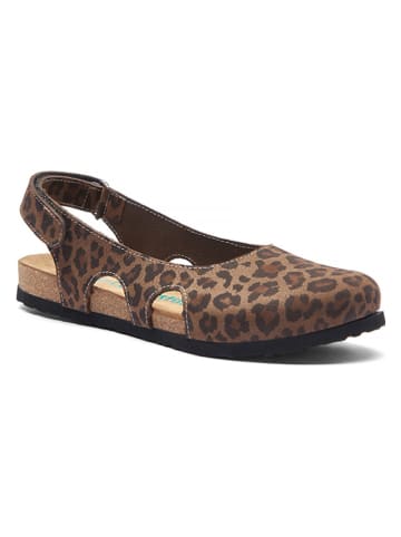 Comfortfusse Leren sandalen lichtbruin