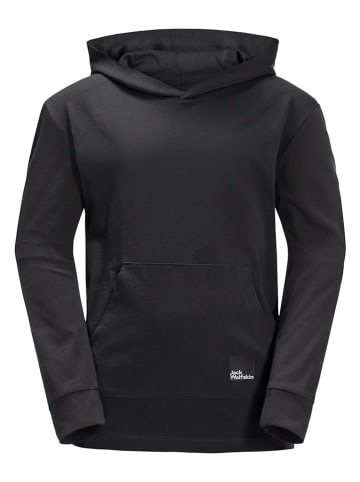 Jack Wolfskin Hoodie "Teen" in Schwarz