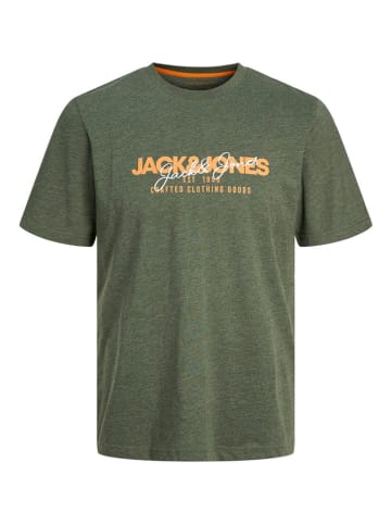 Jack & Jones 2er-Set: Shirts in Weiß/ Khaki