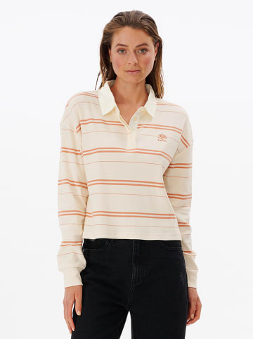 Rip Curl Poloshirt "Melting Waves" in Creme/ Orange