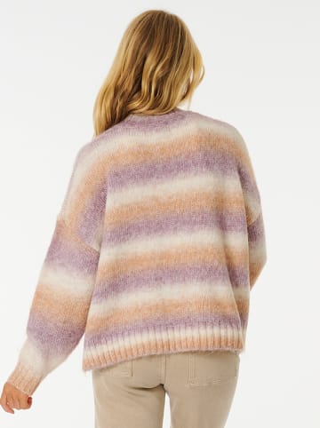 Rip Curl Sweter "La Isla" w kolorze biało-pomarańczowo-fioletowym