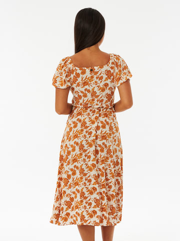 Rip Curl Sukienka "Ocean Together" w kolorze biało-pomarańczowym