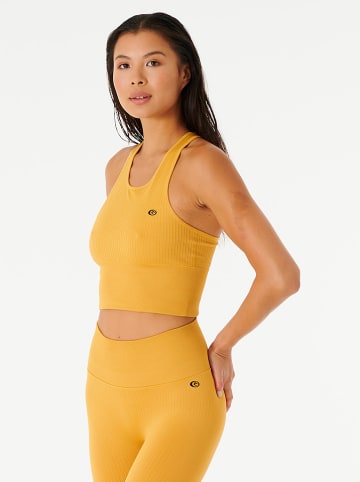 Rip Curl Top sportowy "RSS Dunes" w kolorze żółtym