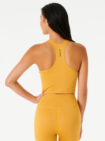 Rip Curl Top sportowy "RSS Dunes" w kolorze żółtym