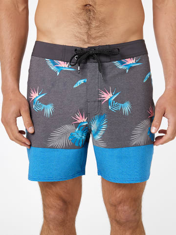 Rip Curl Badeshorts "Mirage Retro Equator" in Anthrazit/ Blau/ Rosa