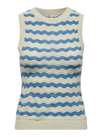 ONLY Top crème/blauw