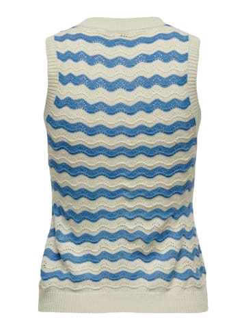 ONLY Top crème/blauw