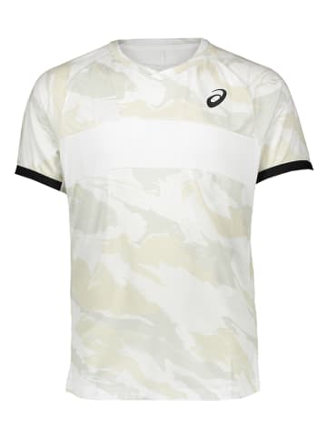 asics Trainingsshirt in Weiß/ Beige