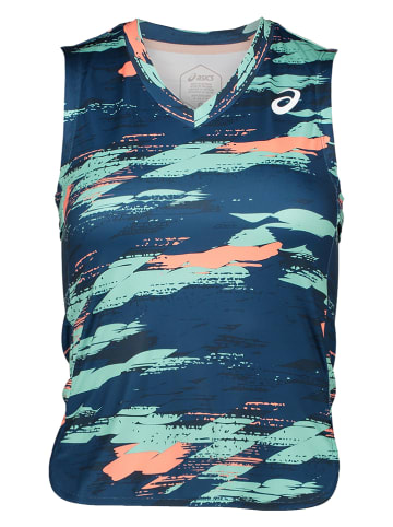 asics Trainingstop turquoise/groen/donkerblauw
