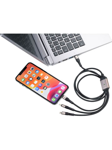 Troika Kabel w kolorze czarnym do szybkiego ładowania - dł. 120 cm