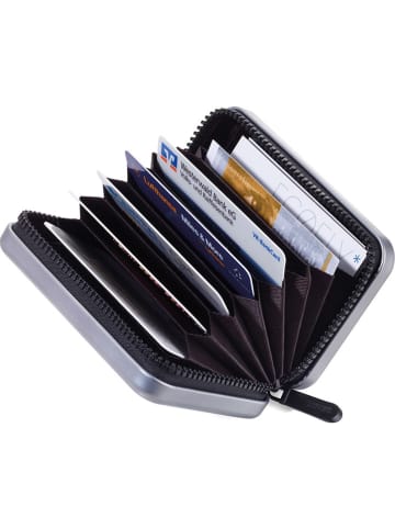 Troika Etui w kolorze srebrnym na karty kredytowe - 10,5 x 7 x 3 cm