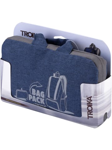 Troika Rugzak blauw - (B)11,4 x (H)19 x (D)5 cm