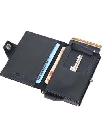 Troika Leder-Kreditkartenetui in Schwarz - (B)10,5 x (H)7,5 x (T)2,4 cm