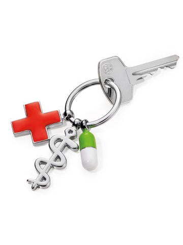 Troika Sleutelhanger "Get well" zilverkleurig