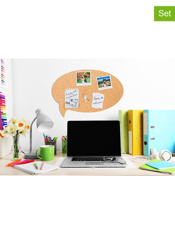 Securit 2tlg. Set: Korkbrett "Bubble" und Stecknadeln - (B)45,5 x (H)30,5 x (T)0,50 cm