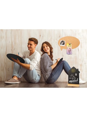 Securit 2-delige set: kurken bord "Bubble" en punaises - (B)45,5 x (H)30,5 x (T)0,50 cm