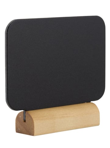 Securit 8-delige set: tafelschoolbordjes "Rectangular" met houten voet en krijtstift