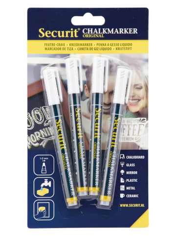 Securit Flüssige Kreidemarker "Securit®" in Weiß - 4 Stück