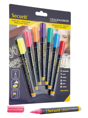 Securit Płynne markery kredowe (7 szt.) "Securit®" w różnych kolorach