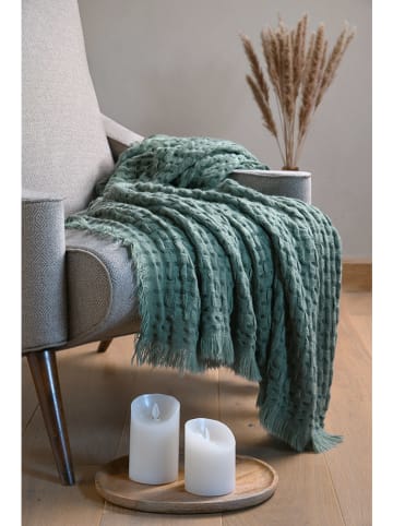 STOF France Plaid "Alfie" in Grün - (L)150 x (B)130 cm